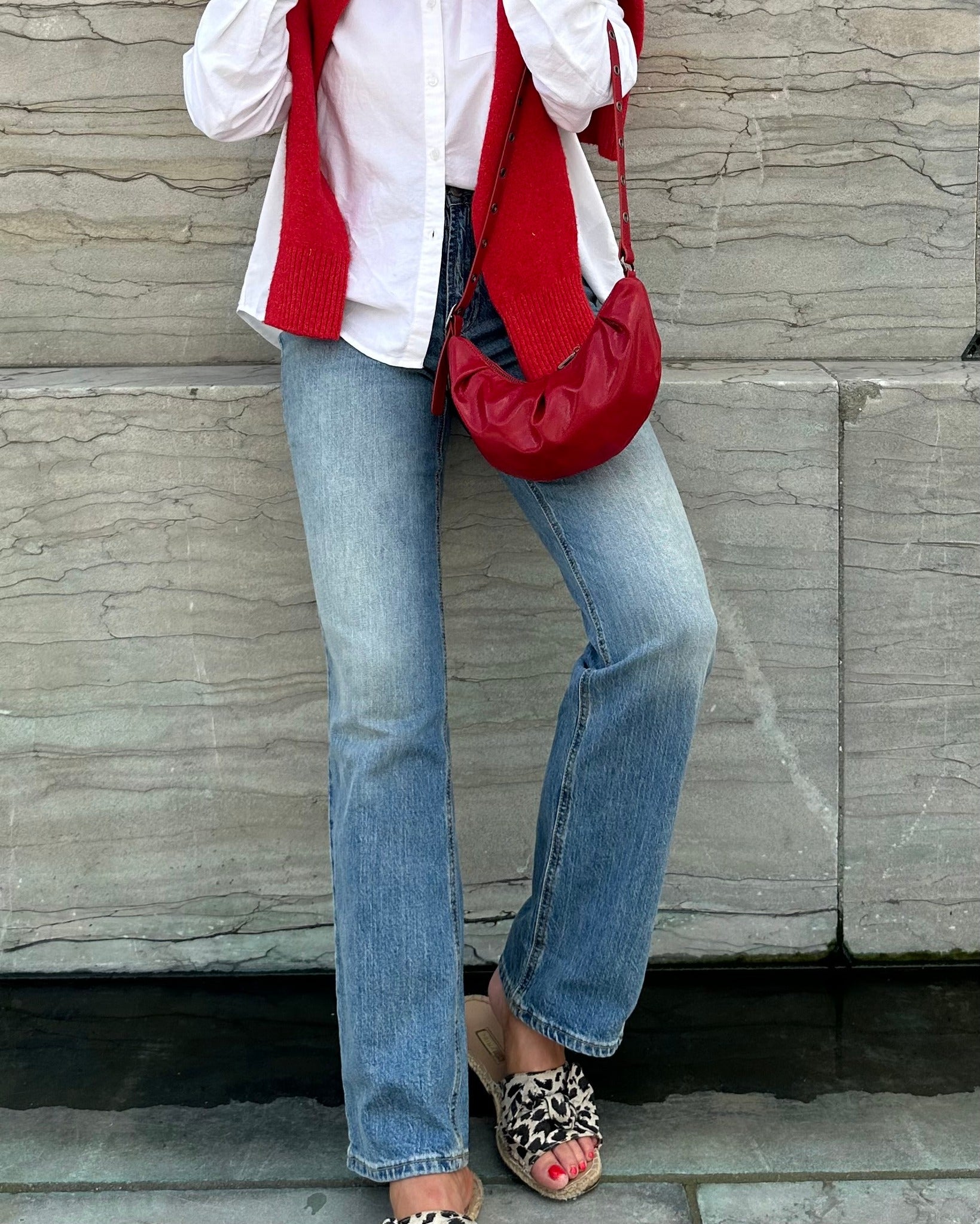 VMTESSA Straight Jeans - Medium Blue Denim Tinted